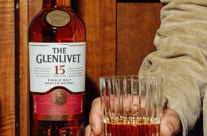 The Glenlivet 15YO i szklanka